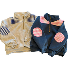 Load image into Gallery viewer, Baby/Toddler Gingham Quarter Zip