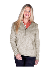 Load image into Gallery viewer, Women's Heathered Fleece Quarter Zip Hoodie