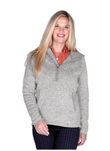 Load image into Gallery viewer, Women's Heathered Fleece Quarter Zip Hoodie