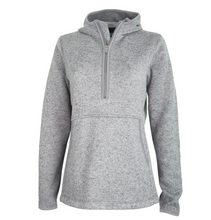 Load image into Gallery viewer, Women's Heathered Fleece Quarter Zip Hoodie