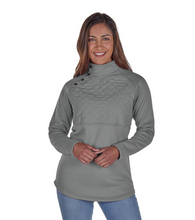 Load image into Gallery viewer, Women's Newbury Asymmetrical Snap Sweatshirt - Grey
