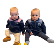 Load image into Gallery viewer, Baby/Toddler Gingham Quarter Zip