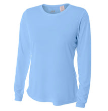 Load image into Gallery viewer, Women's Performance Long Sleeve T-Shirt - Light Blue
