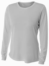 Load image into Gallery viewer, Women's Performance Long Sleeve T-Shirt - Silver
