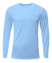 Load image into Gallery viewer, Men's Performance Long Sleeve T-Shirt - Light Blue
