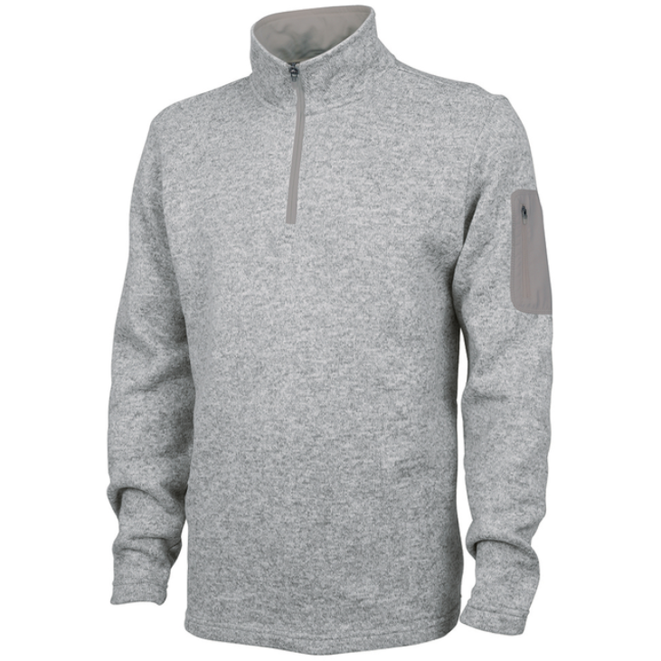 Men's Fleece Quarter Zip - Light Grey