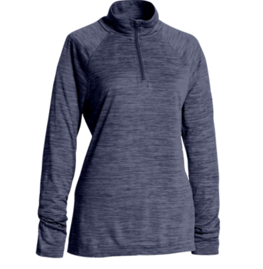 Women's Space Dye Performance Pullover - Navy